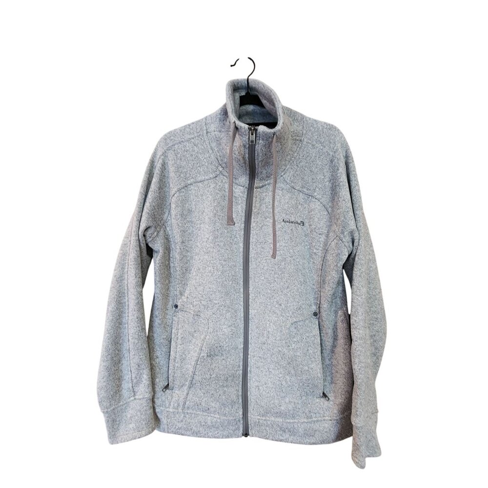 Avalanche Outdoor Inspired XL Heather Gray Zip-Up Fleece Jacket